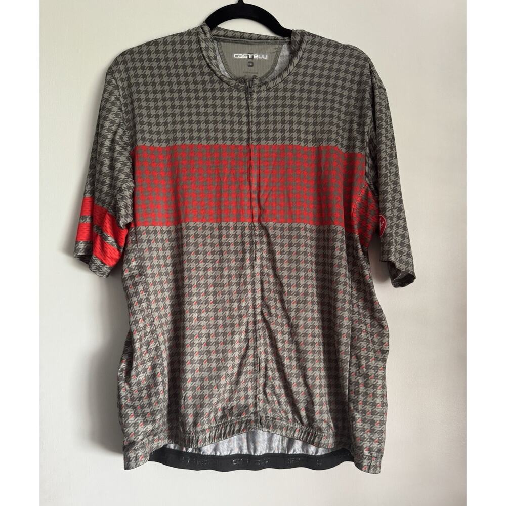 Castelli Men’s Cycling Jersey Short Sleeve Full Zip Size 3XL